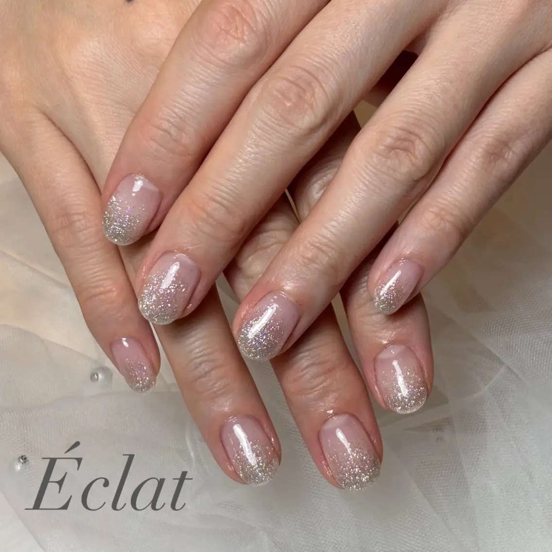 ネイル ラメ(グリッター) ラメグラデーション ハンドネイル nail salon Éclatのネイルデザイン