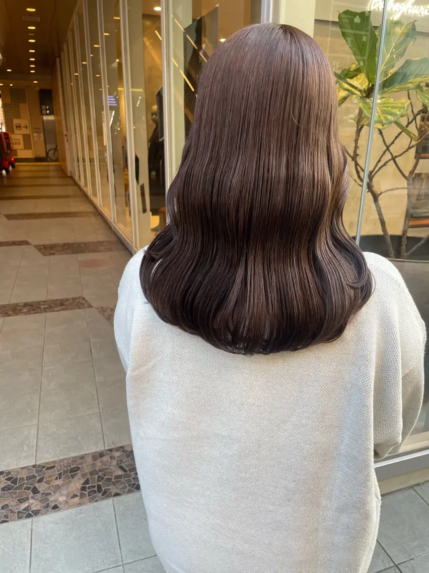 ロング カラー カット ヘアカラー トリートメント 髪質改善will hairdesignのヘアスタイル