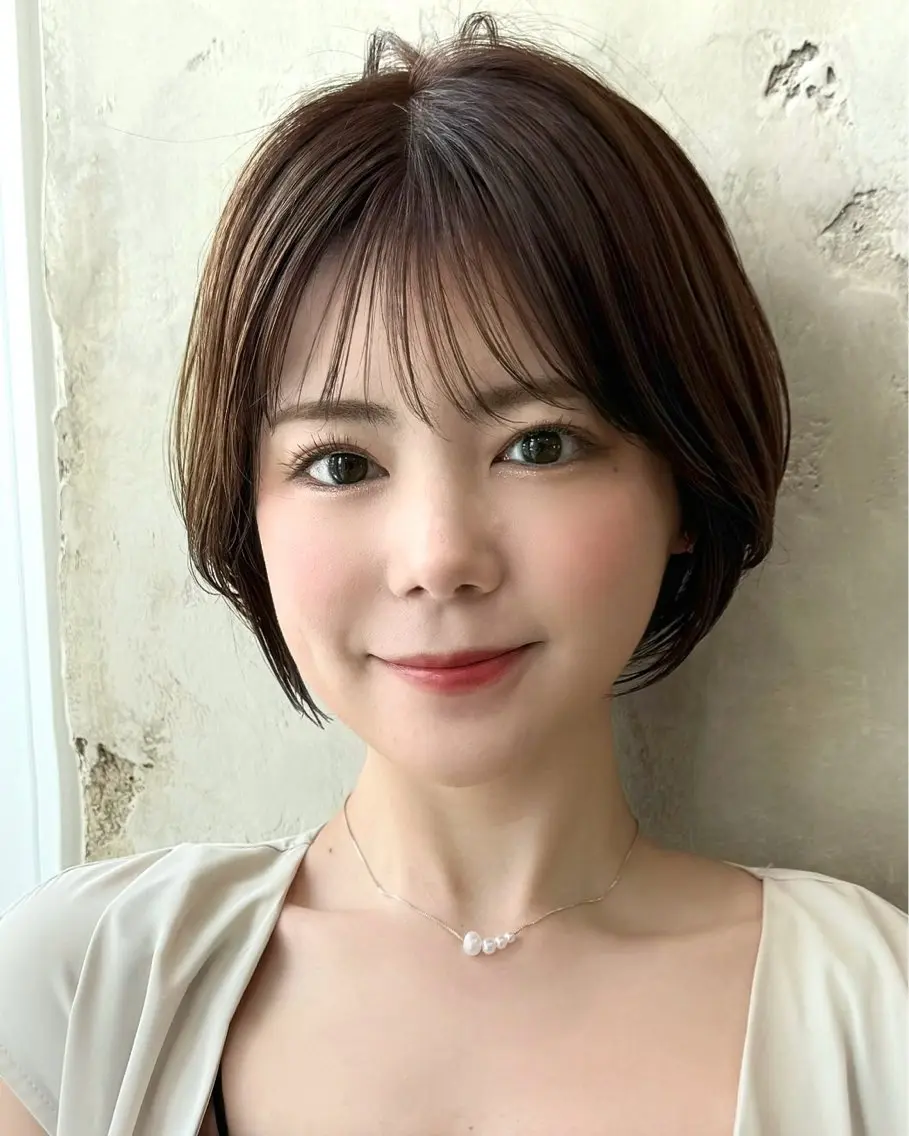 ショート カラー カット トリートメント 💍新宿ショート 💍岩田莉奈のヘアスタイル