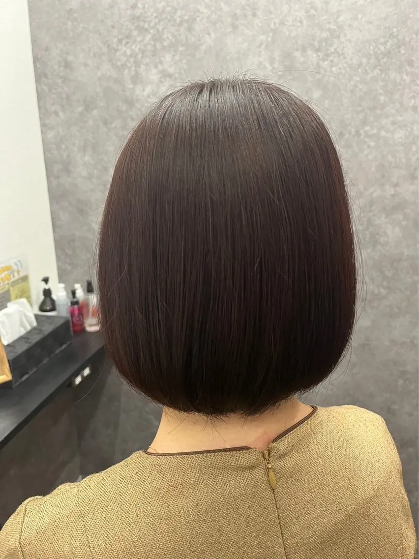 ショート ボブ カット ヘアカラー トリートメント 2ヵ月先までまとまる レイヤー🫧若葉🪞のヘアスタイル