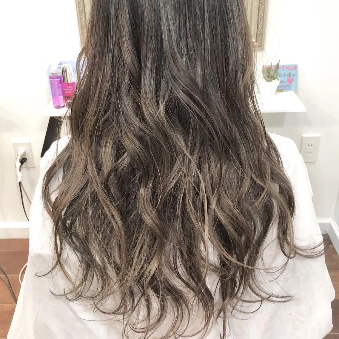 ロング アッシュ 3Dハイライト ハイライト 大石 健太のヘアスタイル