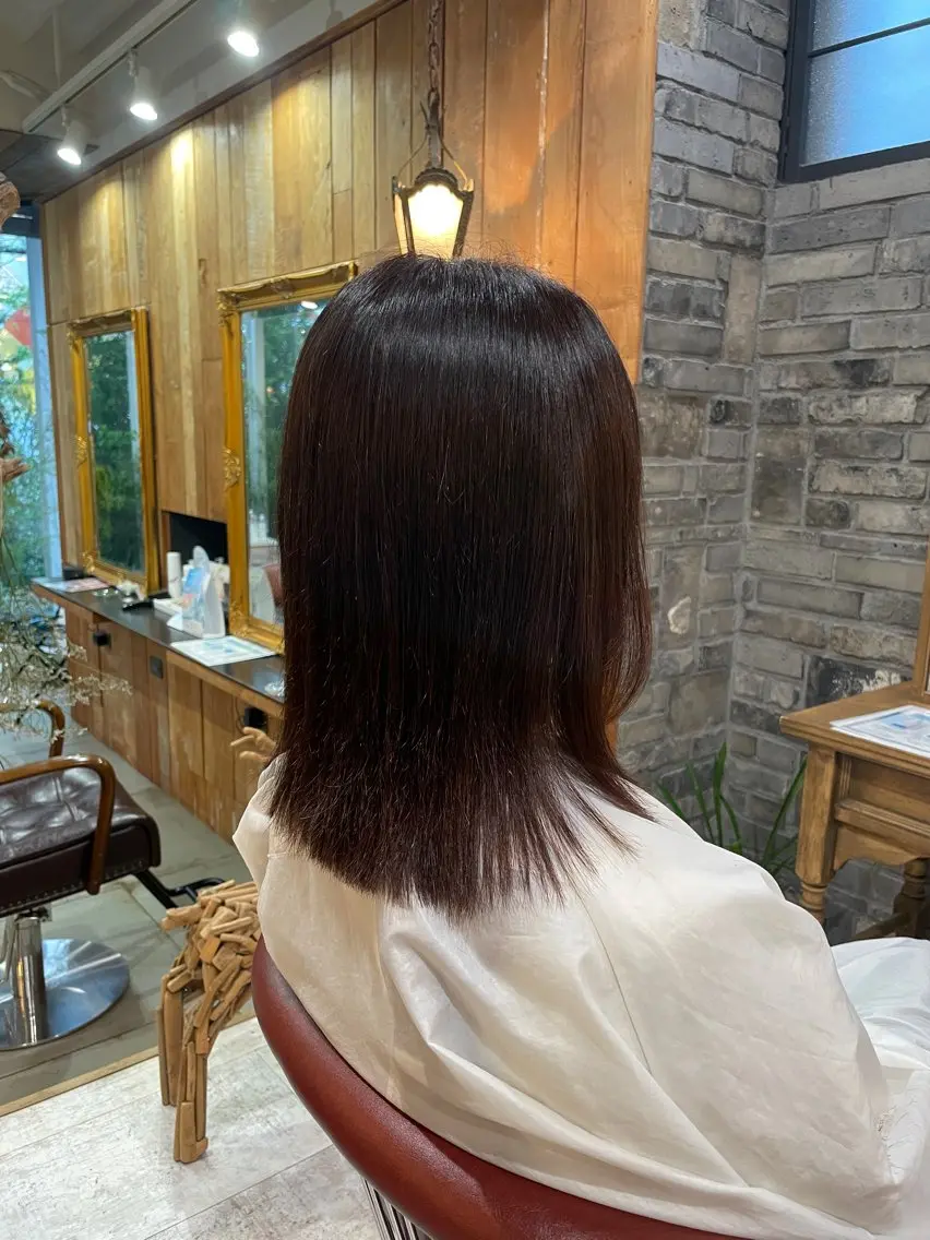ロング パーマ ロング 縮毛矯正 ストレートパーマ 増田 ルナのヘアスタイル