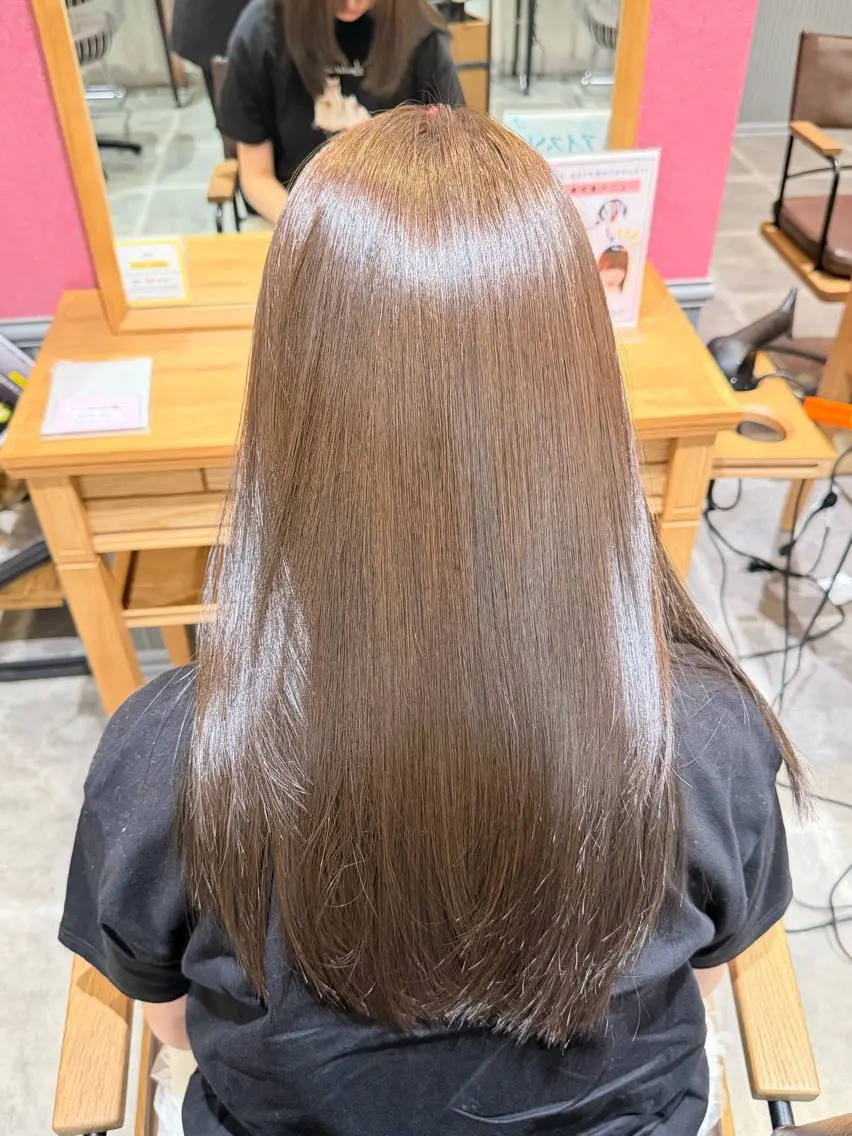 ロング カラー ブリーチ 透明感カラー ダブルカラー ブリーチなしカラー 髪質改善 ヘアカラー 梅田茶屋町/ 井上翔馬のヘアスタイル