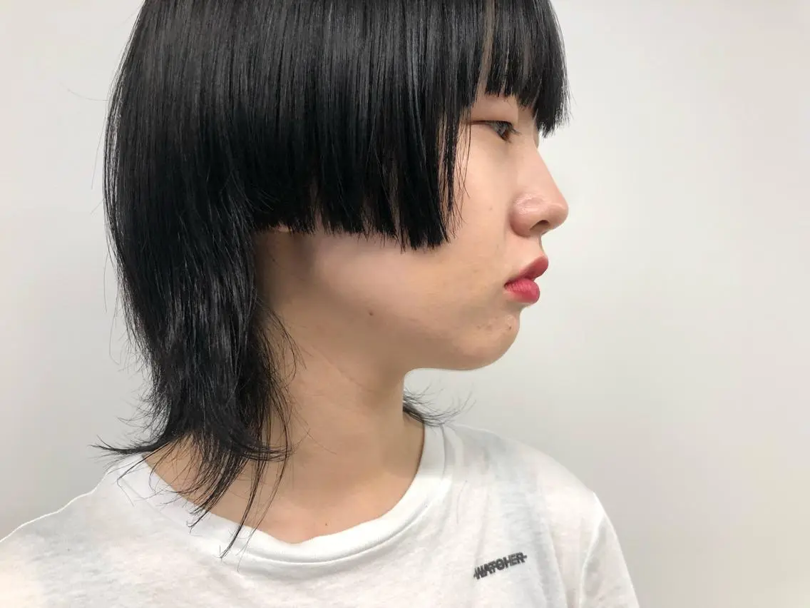 セミロング デザインカット カット デザイン特化ブリーチ 堀江美容室/ぱぴのヘアスタイル