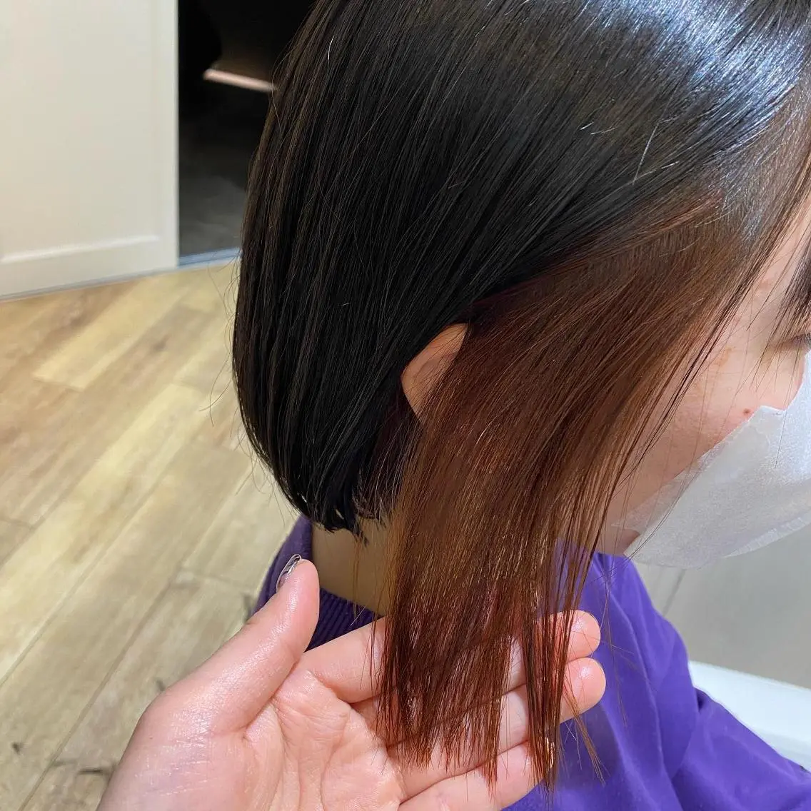 ショート カラー メンズ キッズ ショートボブ 子どものヘアアレンジ メンズインナーカラー メンズショート インナーカラー ✂︎ショート、ボブ、 レイヤー🩵YUMIのヘアスタイル