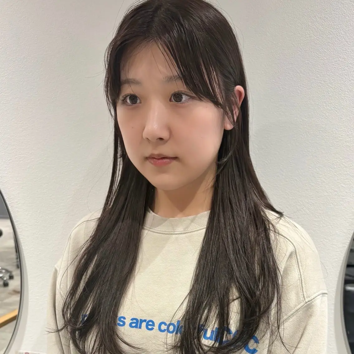 ロング カラー カット ヘアカラー トリートメント 🍊暖色×顔周り 🍊cocoroのヘアスタイル