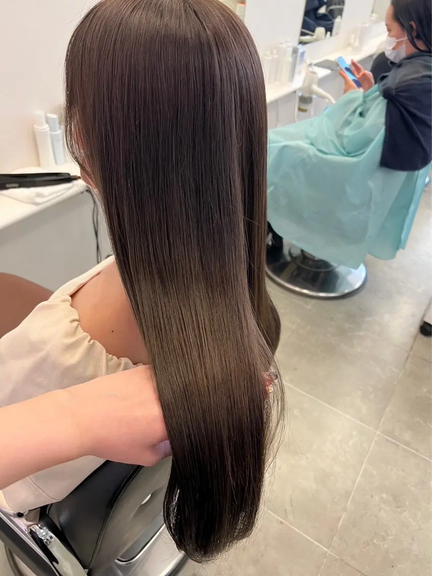 ロング カラー ブラウンカラー ショコラブラウン 透明感カラー トリートメント ParveMix￤ 大賀さつき🍨🤍のヘアスタイル