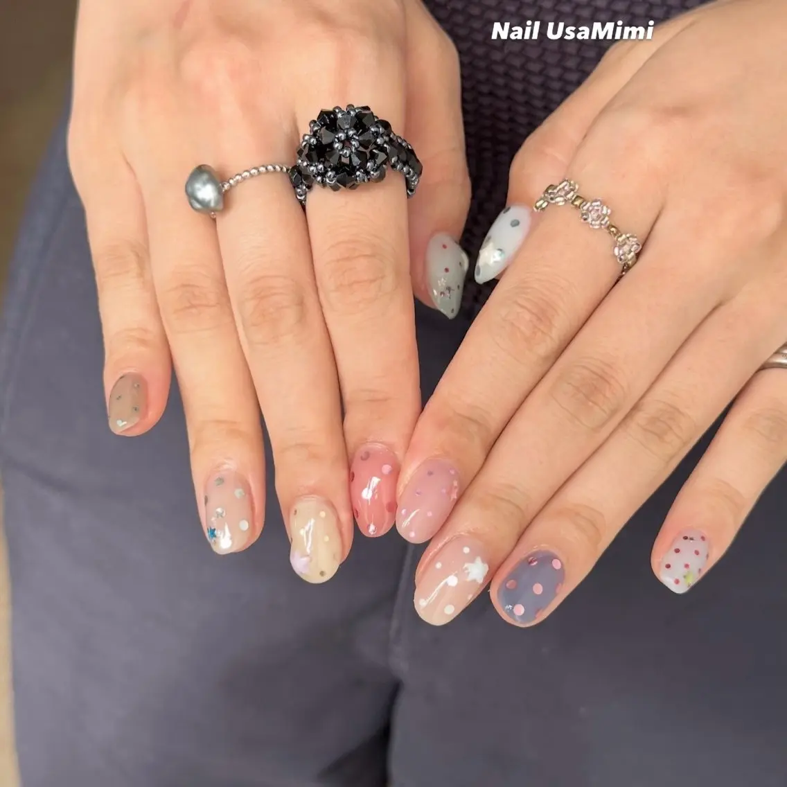 ミディアム ハンドネイル Nail Usa Mimi AYUのネイルデザイン