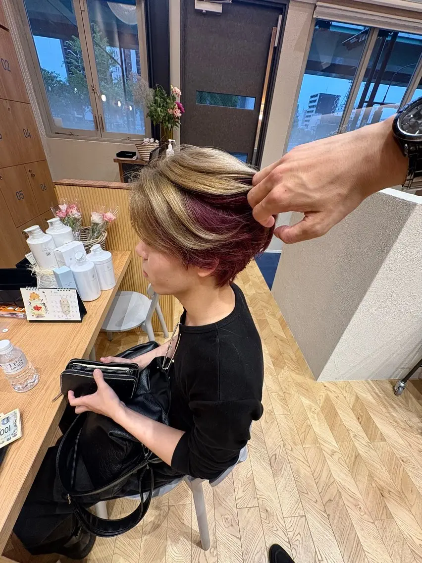 ショート カラー メンズ ヘアカラー トリートメント 小山内 一馬のヘアスタイル