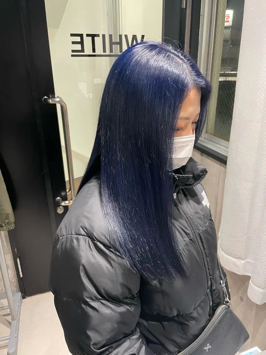 セミロング カラー ブルーカラー ネイビーカラー 🫧透明感/美髪🫧 Hiroakiのヘアスタイル