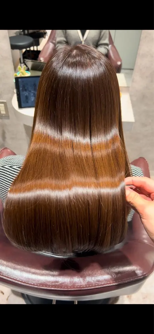 ロング カット ヘアカラー トリートメント 新宿🚉髪質改善専門 waTatoriのヘアスタイル