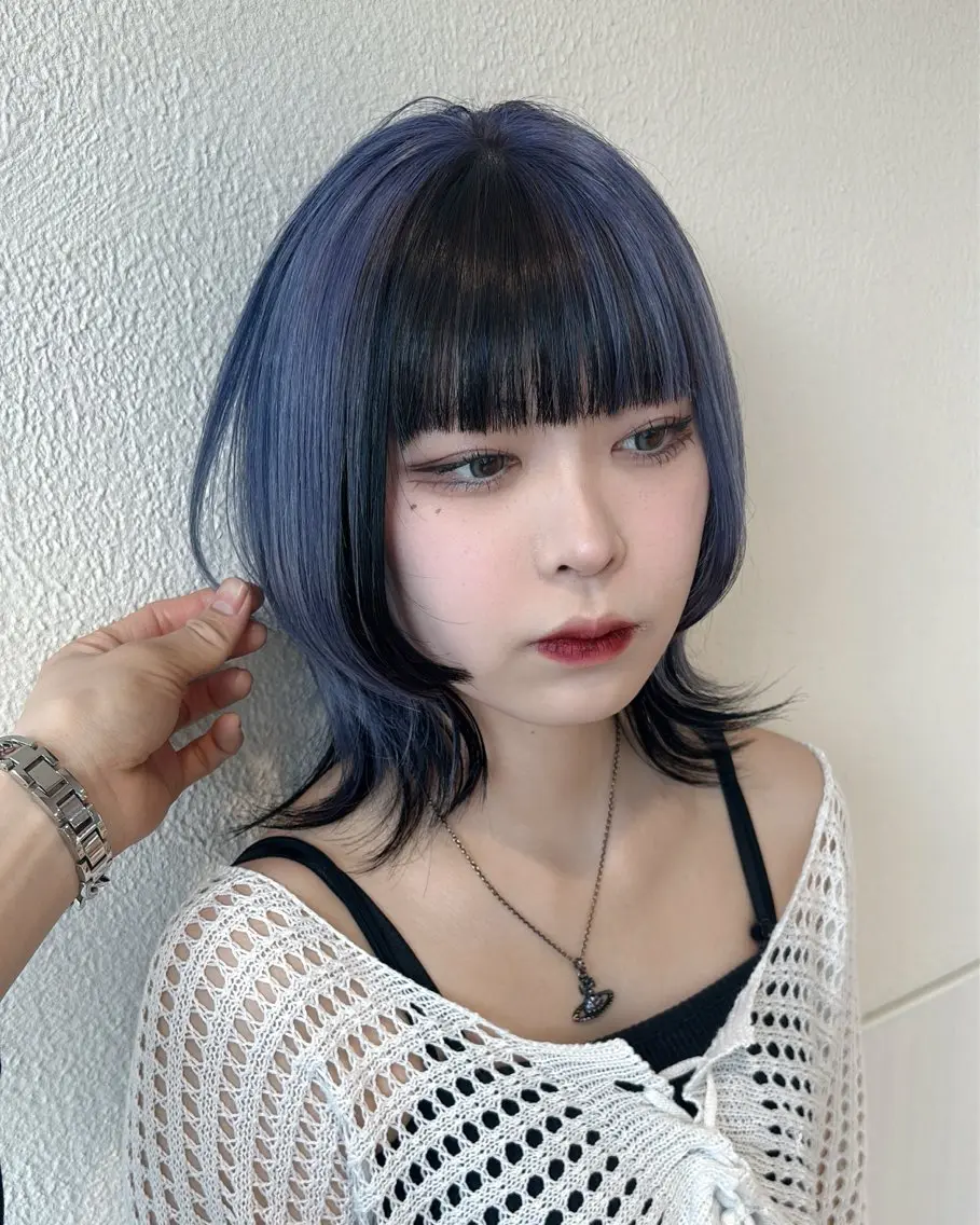 ミディアム カット ヘアカラー 表参道/ウルフカット /ナチュラルウルフのヘアスタイル