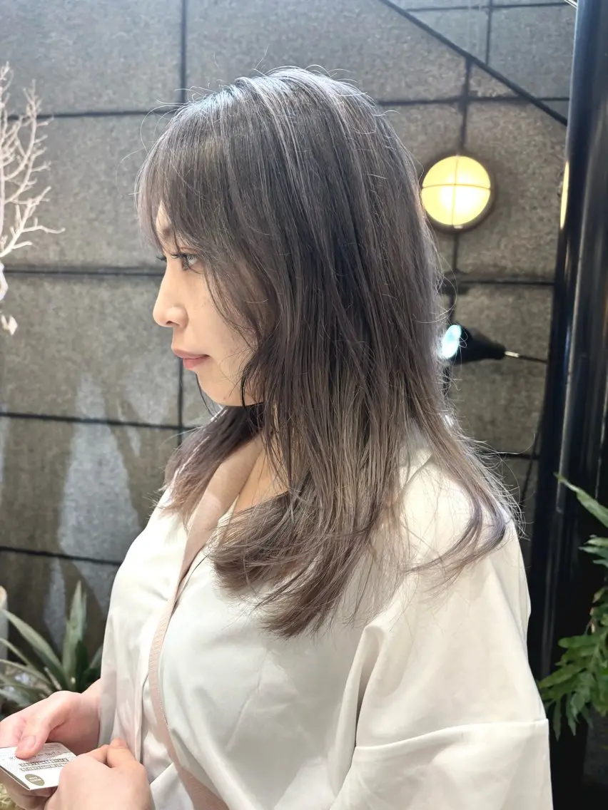 セミロング カラー バレイヤージュ レイヤーカット カット ヘアカラー トリートメント 🥇メンズパーマ /縮毛矯正/木村神心のヘアスタイル