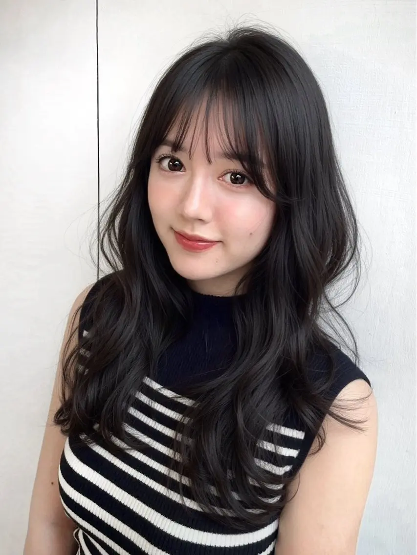 ロング カラー イルミナカラー 韓国風カラー くびれヘア 顔周りカット 髪質改善 カット ヘアカラー トリートメント ヘッドスパ ヘアセット 韓国ヘア×2way 🇰🇷和知拓郎のヘアスタイル