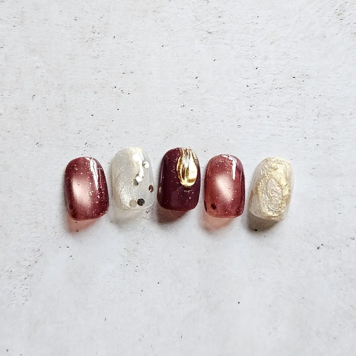 ネイル マグネットネイル ニュアンスネイル ハンドネイル Nailsalon manoのネイルデザイン