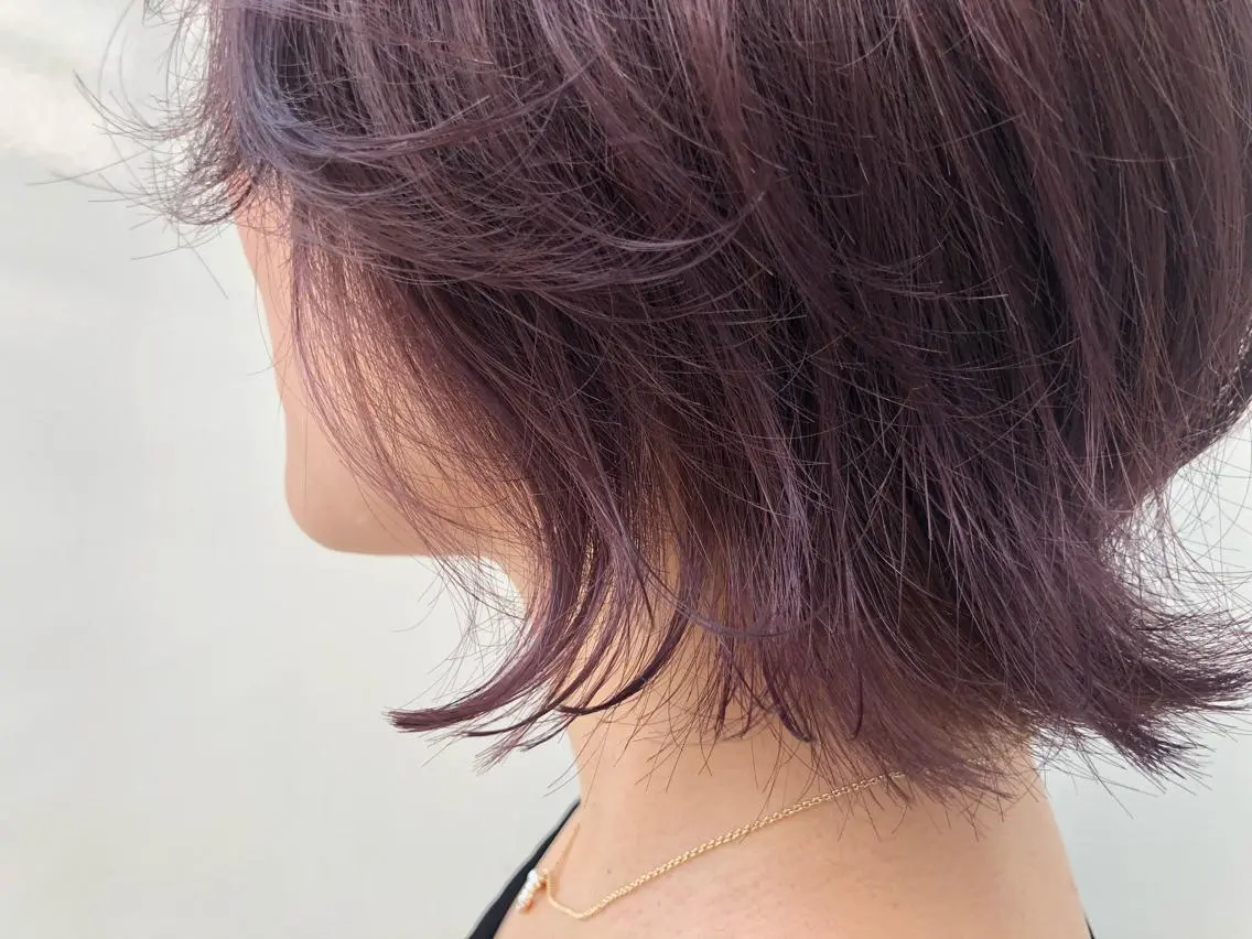 ミディアム カラー ヘアアレンジ ピンクカラー カット ヘアカラー トリートメント NANA／trend style🕊🍑のヘアスタイル