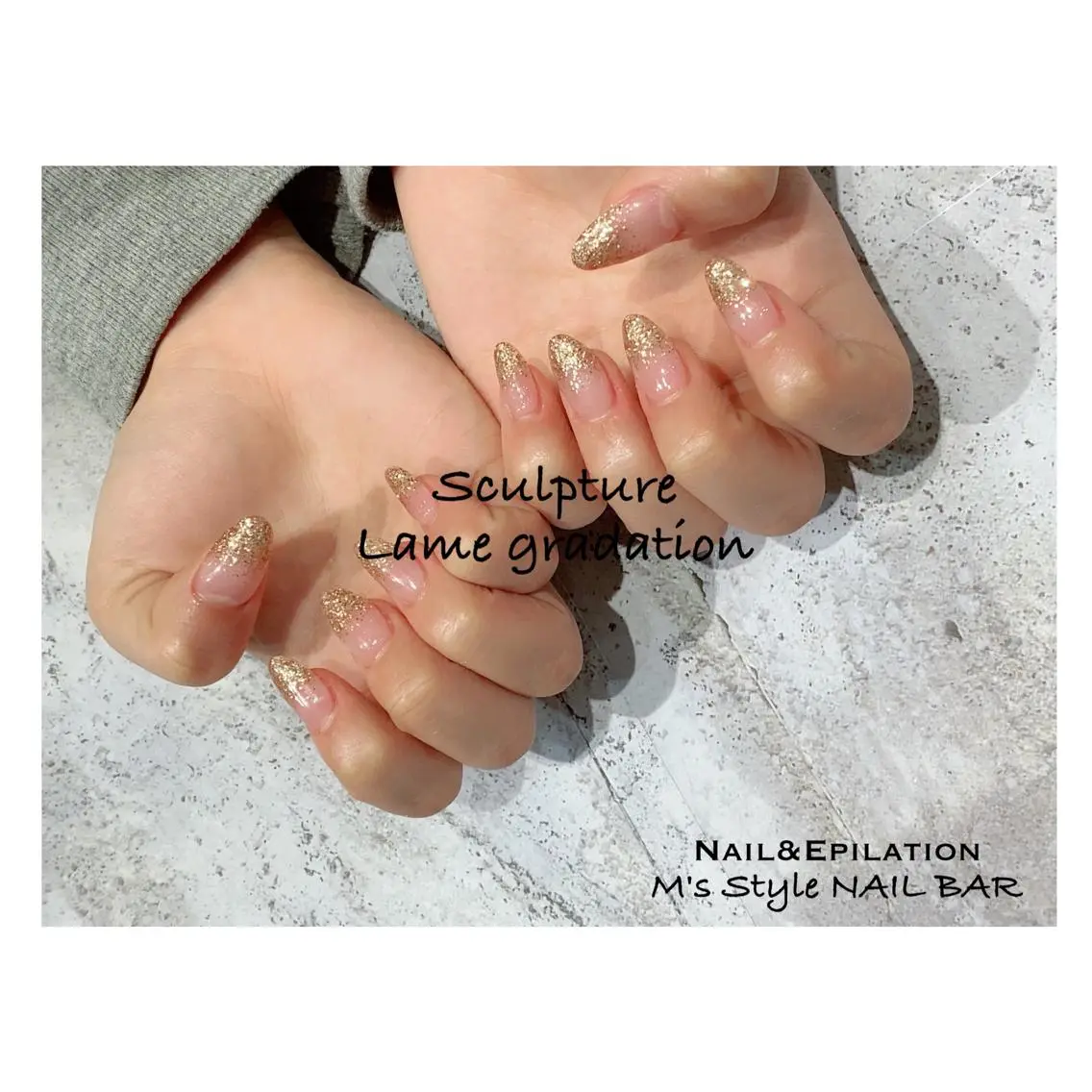 ネイル 成人式 ジェルネイル グラデーション 韓国ネイル ラメ(グリッター) ハンドネイル M's Style NAIL BARのネイルデザイン