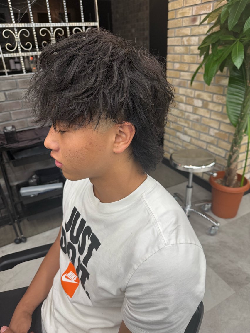 メンズ メンズウルフカット ウルフカット 海外ヘア 本田　有里のヘアスタイル