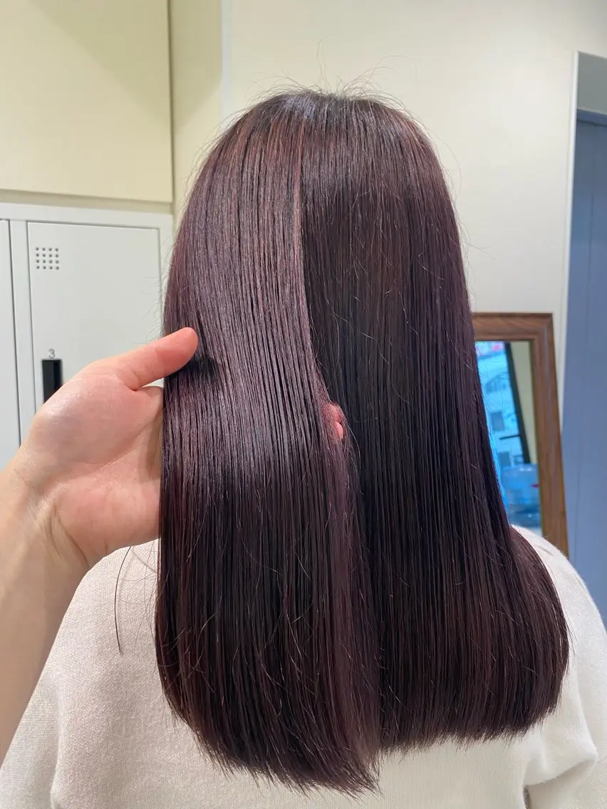 セミロング カラー ラベンダーカラー 暖色カラー /ヘアアレンジ/花鈴のヘアスタイル