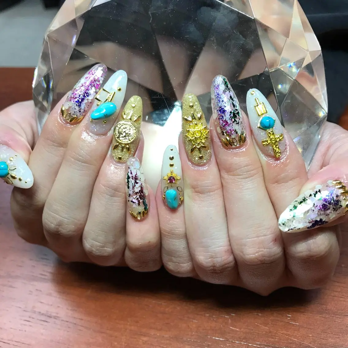 ロング ネイル キラキラネイル ハンドネイル 《LB》ラブリエ Nail&eyeのマツエク・マツパデザイン