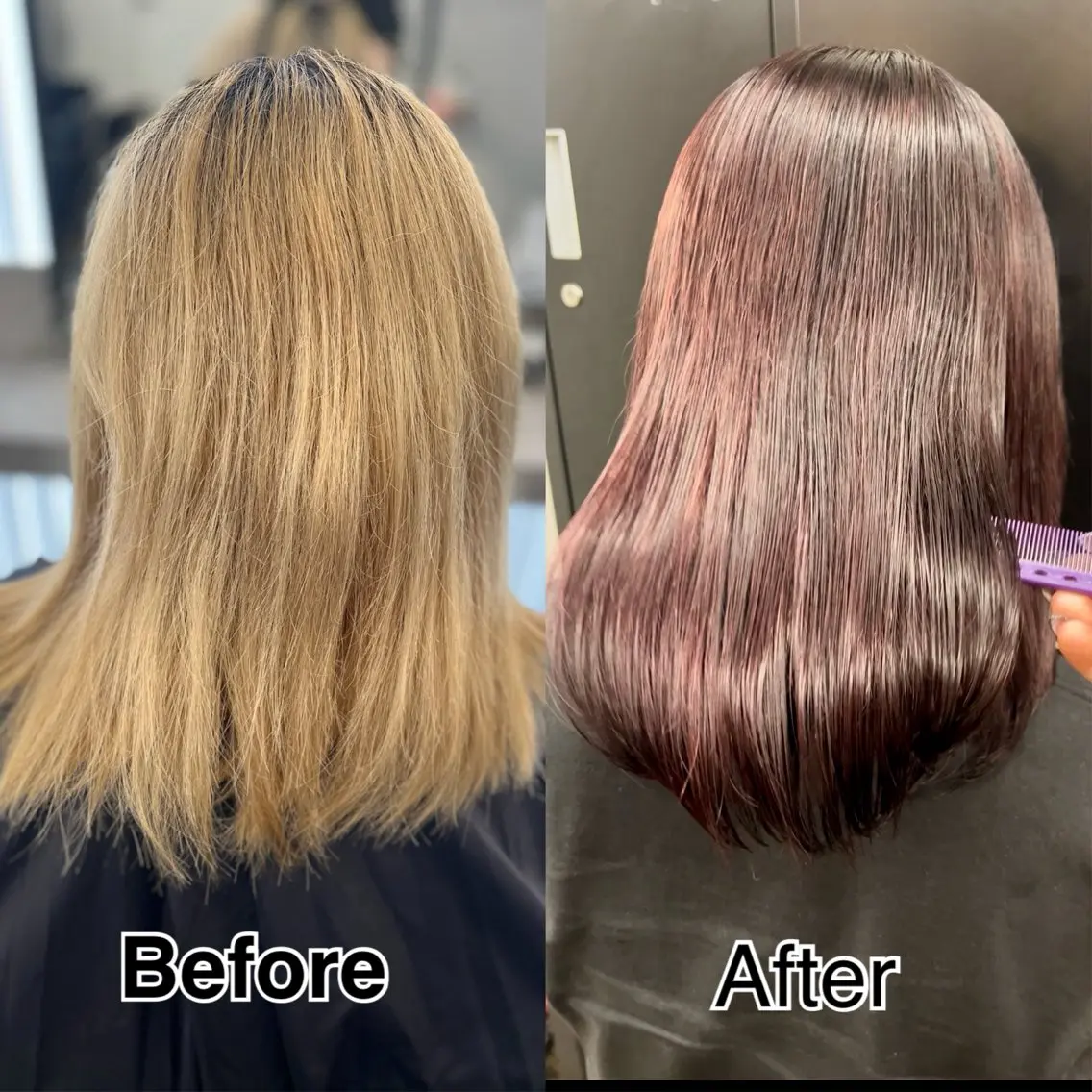 セミロング パーマ 縮毛矯正 酸性ストレート ストレートパーマ カット ヘアカラー 縮毛矯正 透明感カラー特化🫧 🦋栗原🦋のヘアスタイル