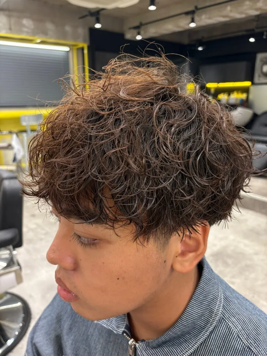 ショート パーマ メンズ カット パーマ 池袋メンズ専門💣 玉造利樹のヘアスタイル