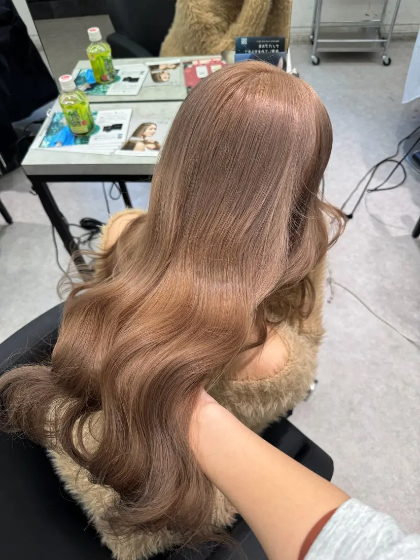 ロング カラー ミルクティー/渋谷 shunta🌟🌟のヘアスタイル