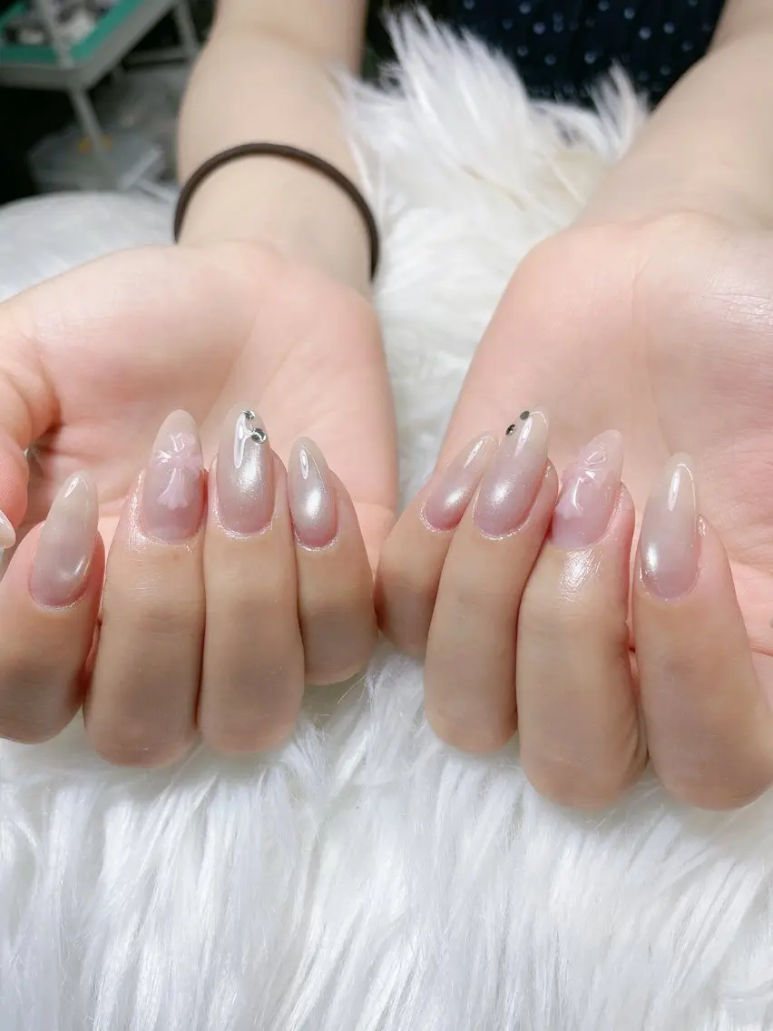 ネイル 長さ出し フレンチネイル グラデーション 韓国ネイル マグネットネイル ハンドネイル VB HEAVEN nailのネイルデザイン