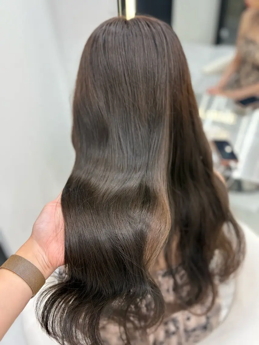 ロング カラー カット ヘアカラー トリートメント 新宿/韓国ヘア 中明度カラー/かやのヘアスタイル