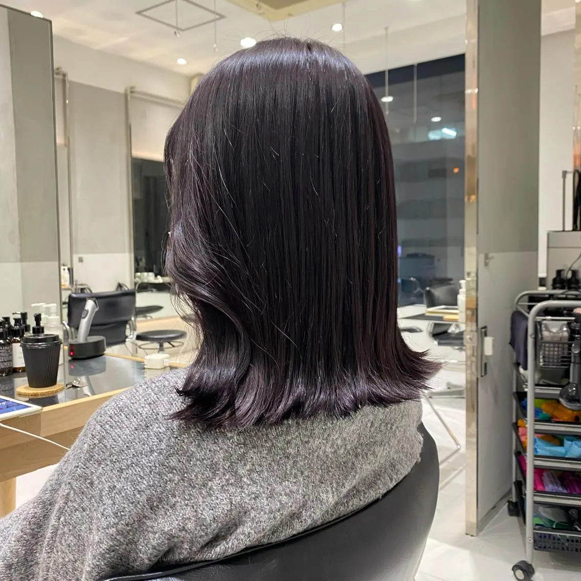 ミディアム カラー ラベンダーカラー ラベンダーグレー ヘアカラー トリートメント 艶感/ナチュラル 🌿マアヤのヘアスタイル