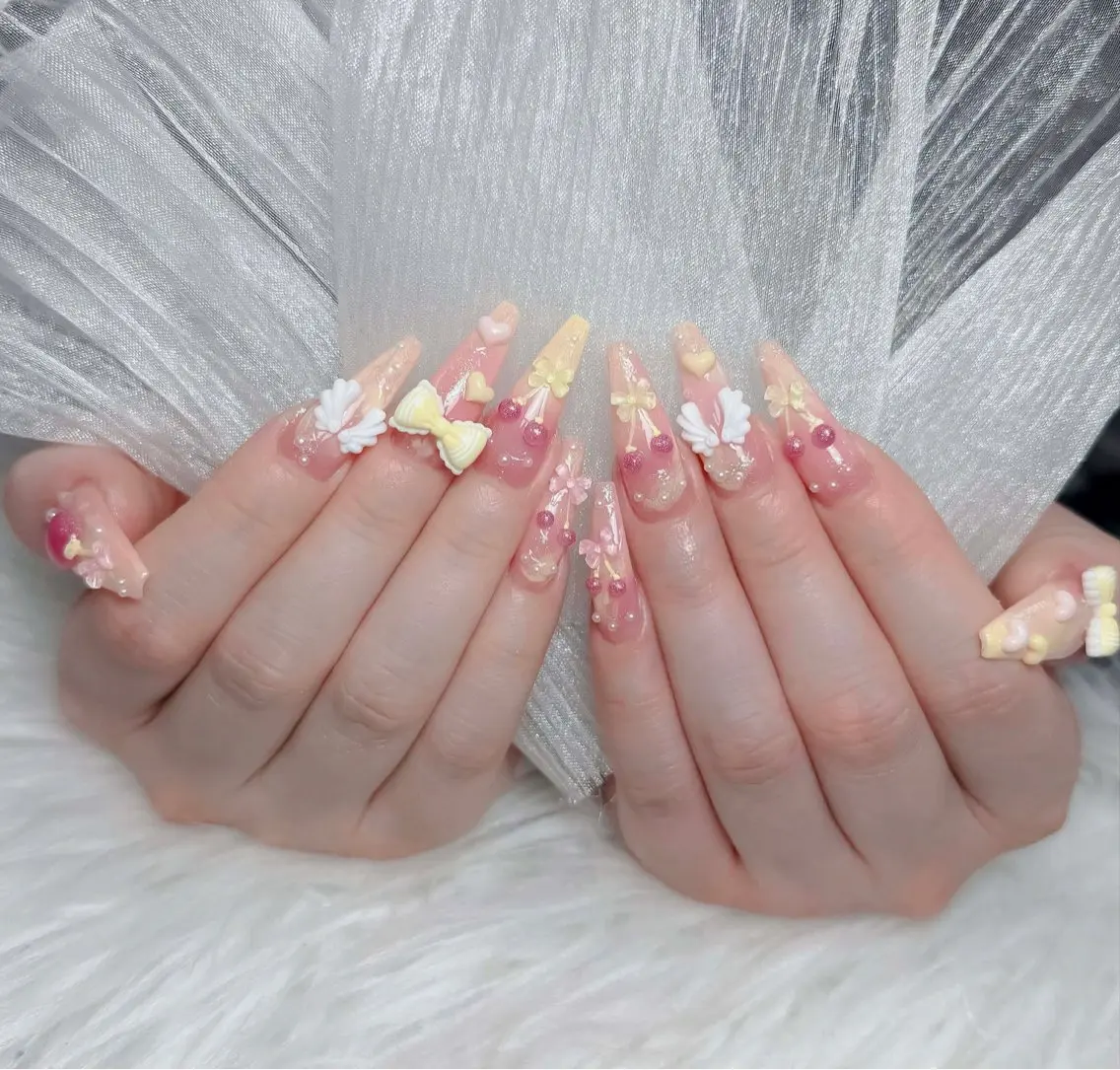 ネイル アートネイル 韓国ネイル 持ち込み ワンホンネイル ハンドネイル Lenie Nail Salonのネイルデザイン