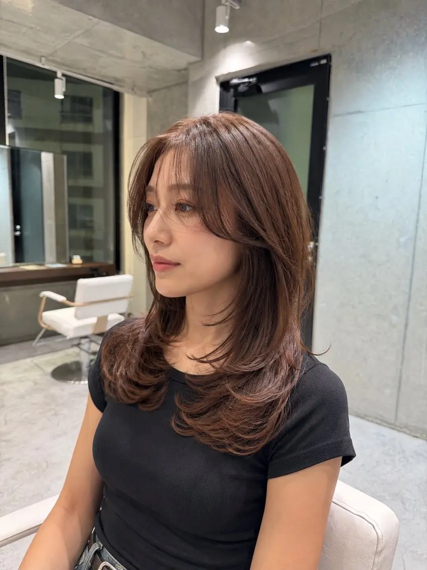 ロング レイヤーカット カット レディースモデル募集 ✨辻 日向のヘアスタイル