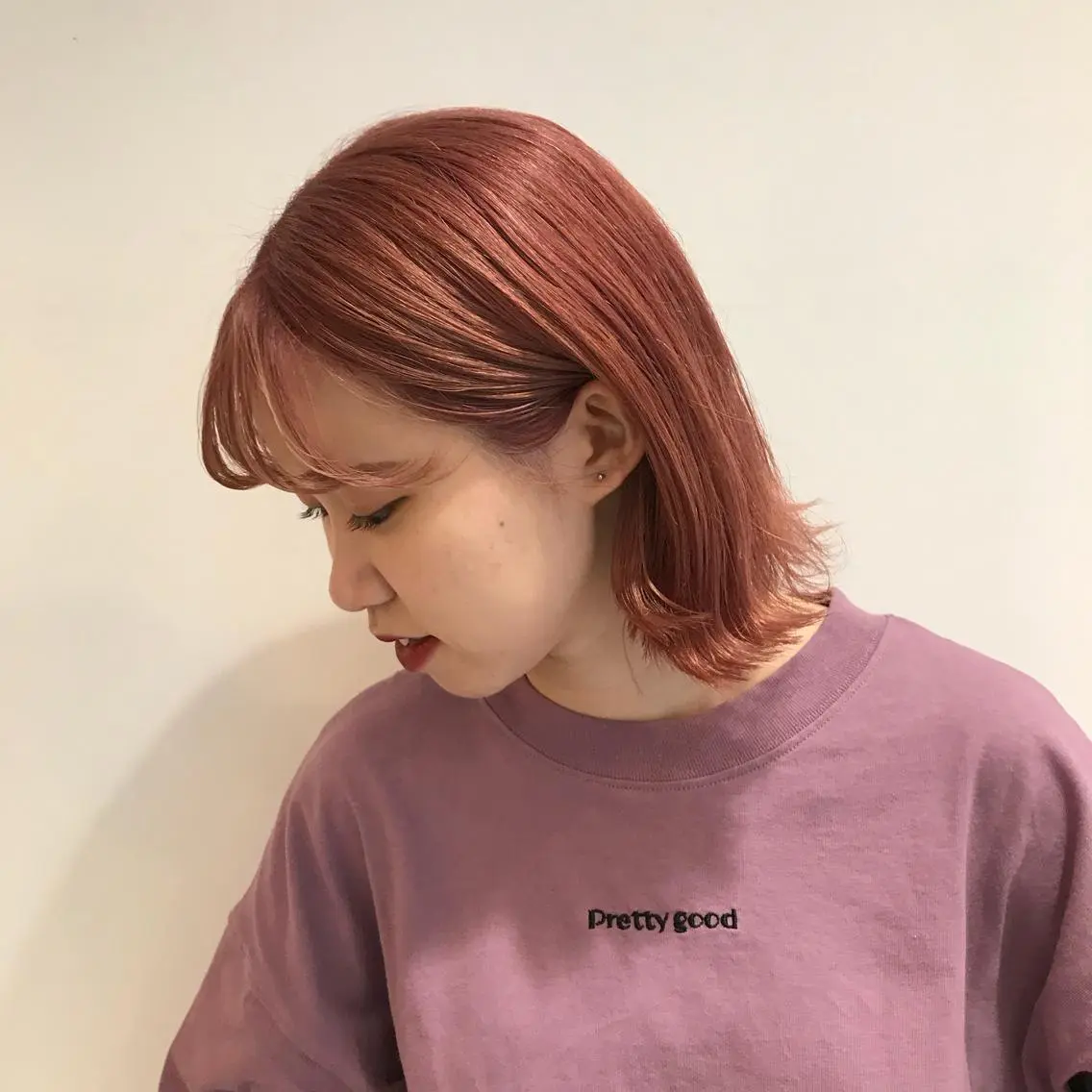 ミディアム カラー やまさきえりこ ニュアンスパーマのヘアスタイル