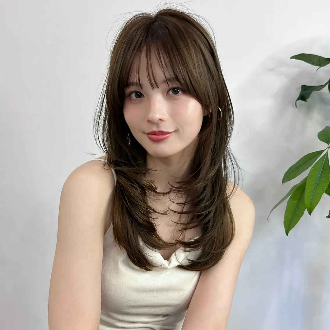 ロング カラー ブラウンカラー レイヤーカット カット ヘアカラー トリートメント 渋谷レイヤーカット❌ 縮毛矯正専門/武田涼のヘアスタイル