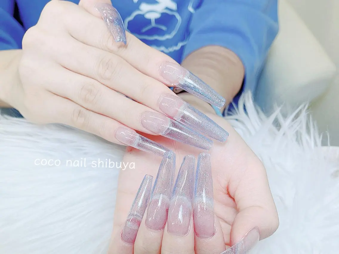 ネイル 成人式 大理石ネイル(マーブル) リボン 夏ネイル ネイルチップ ハンドネイル Mi Na Nail Salonのネイルデザイン