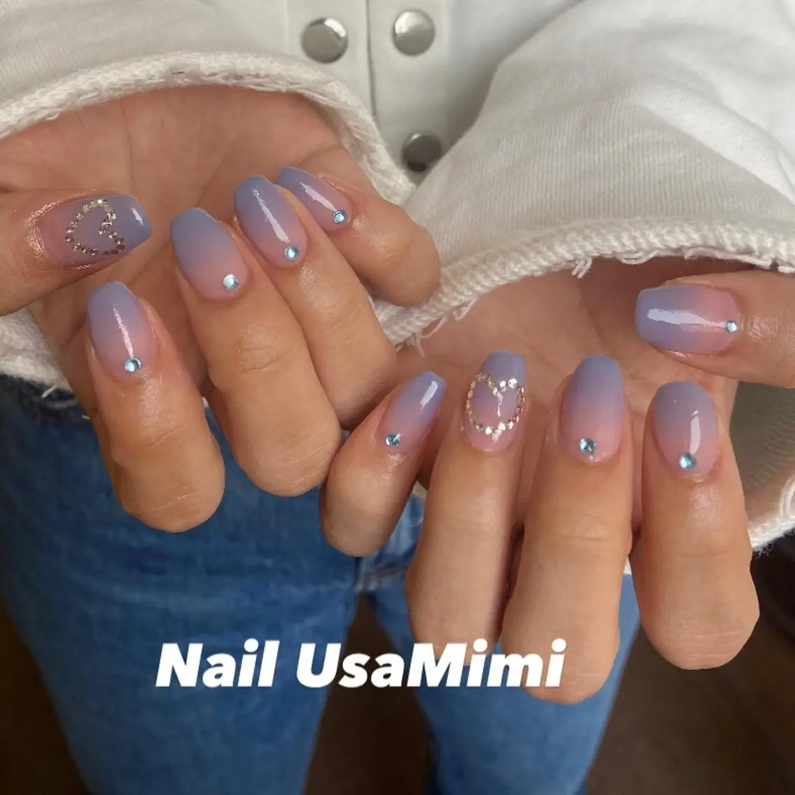 ネイル フットネイル ジェルネイル マグネットネイル 持ち込み ニュアンスネイル 本町ネイルNail UsaMimiのネイルデザイン