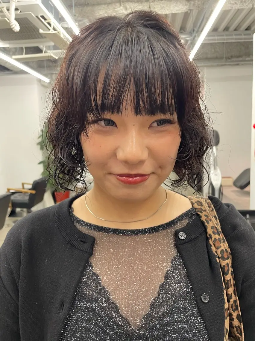 ミディアム パーマ ミディアムパーマ パーマ Nico☺︎🎀YU ボブ/カットのヘアスタイル