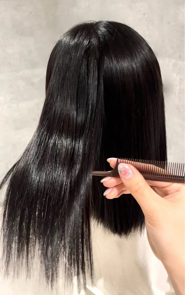 ミディアム カット ヘアカラー 縮毛矯正 トリートメント 大宮🤍縮毛矯正 レイヤー🪽なるのヘアスタイル