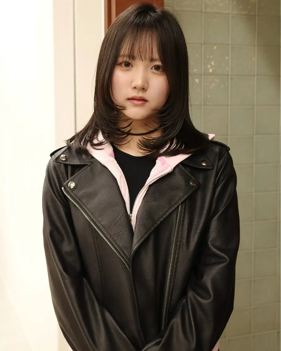 ミディアム ミディアムレイヤー 顔まわりレイヤー 顔周りカット レイヤーカット カット ヘアカラー トリートメント (h)wim ウィムのヘアスタイル