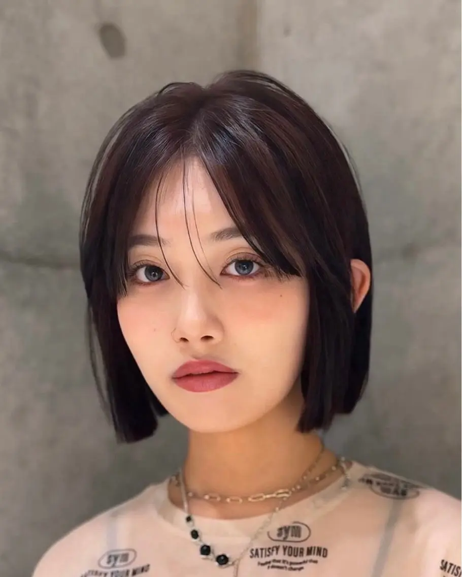 ミディアム けいし🐬ボブ 美髪縮毛矯正のヘアスタイル
