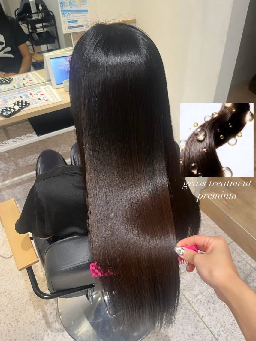 ロング 髪質改善 ロング トリートメント 髪質改善&艶カラー/ ほんだあみ (♡)のヘアスタイル