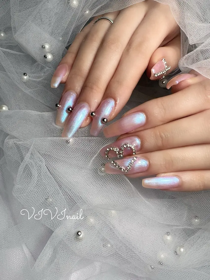 ネイル ハート ハンドネイル vivi nailのネイルデザイン