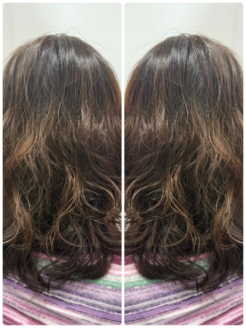 セミロング カラー パーマ 艶カラー🕊️ ✴︎Yukari✴︎のヘアスタイル