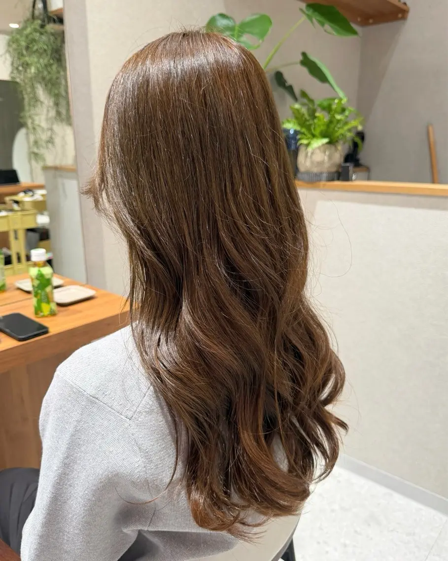 【 🌿人気No.1 】ブリーチなしダブルカラー＋💚透明感オリーブ・ベージュカラー‎‎🤍＋トリートメント🫧の写真