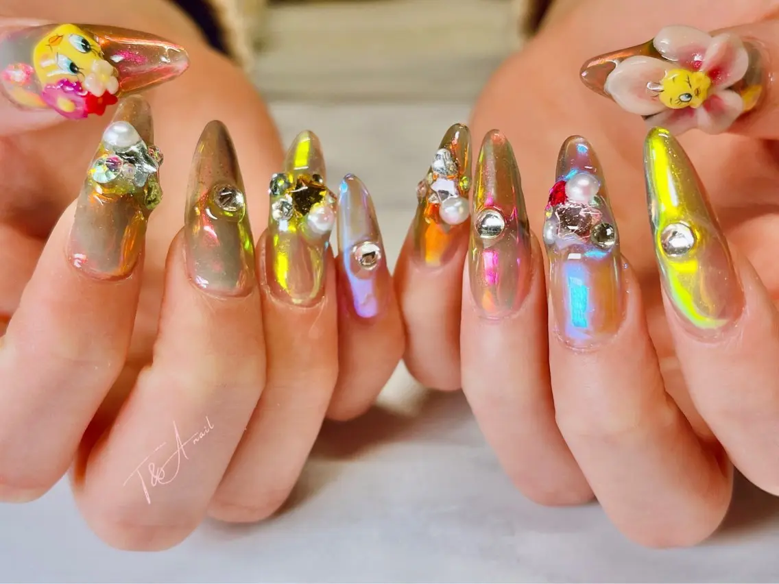 ネイル 長さ出し ジェルネイル ロングネイル スカルプネイル T&A nailのネイルデザイン