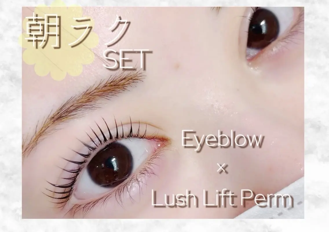 圧倒的人気セット✨🤎アイブロウWAXスタイリング&まつ毛パーマ💍✴︎ 7500円の写真