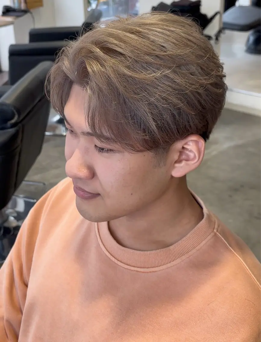 ミディアム カラー ベージュカラー ミルクティーベージュ ヘアカラー 田村 丈晴/カラー/パーマのヘアスタイル