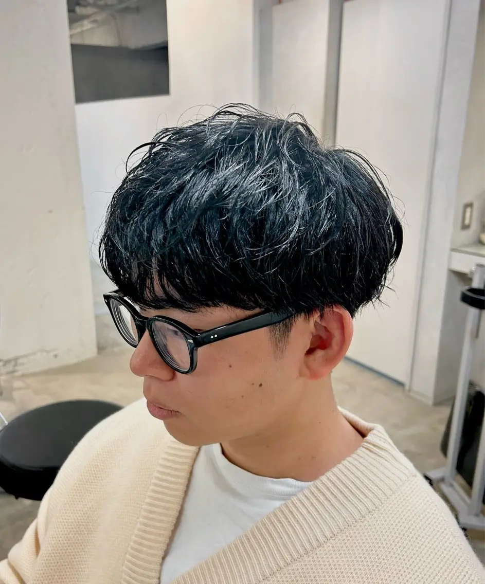 パーマ メンズ カット パーマ メンズ清潔感のプロ 💈メンズパーマ藤田のヘアスタイル