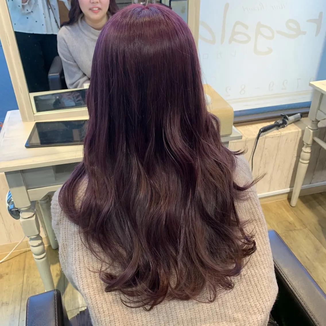 ロング カラー パープルカラー ヘアカラー regalo Acari🍎のヘアスタイル