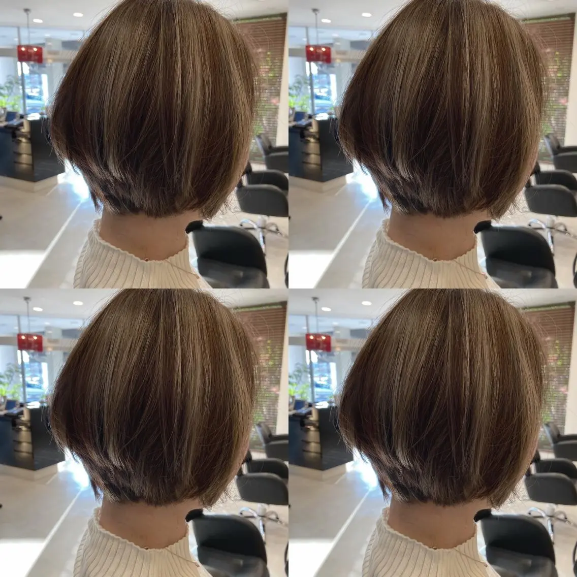 ショート カラー バレイヤージュ ダブルカラー ハイライトカラー ハイライト レイヤーカット ヘアカラー トリートメント 浅川 実行のヘアスタイル